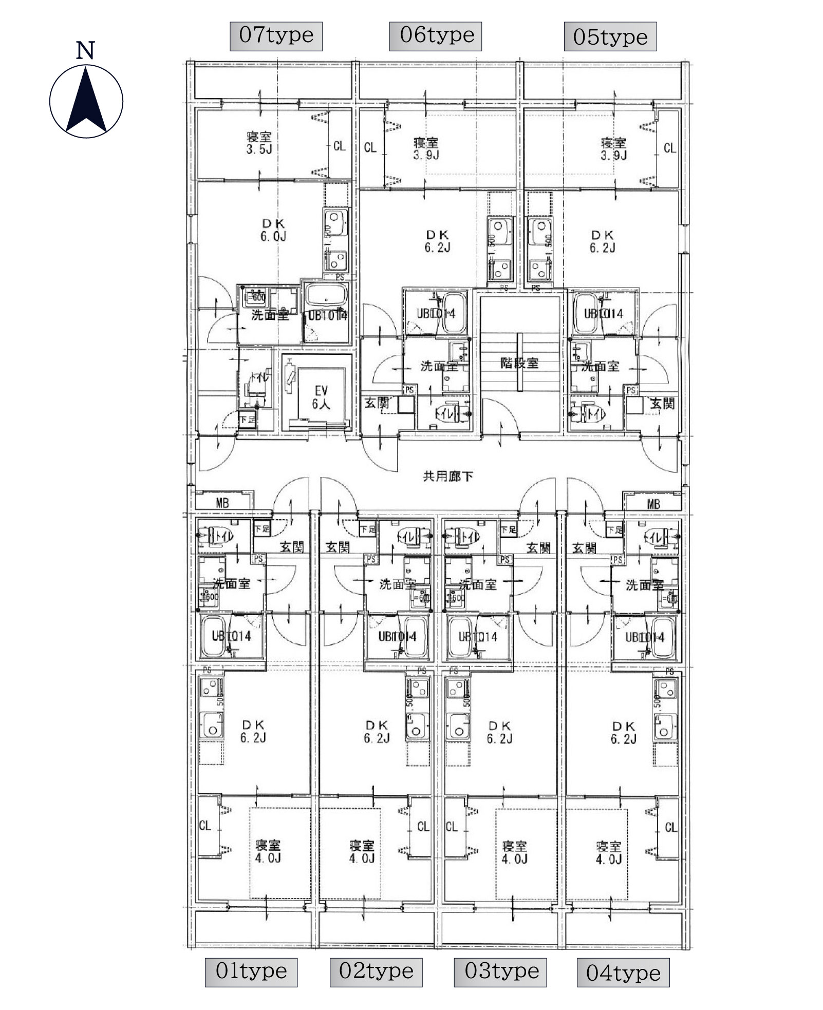 マンション全体間取り図