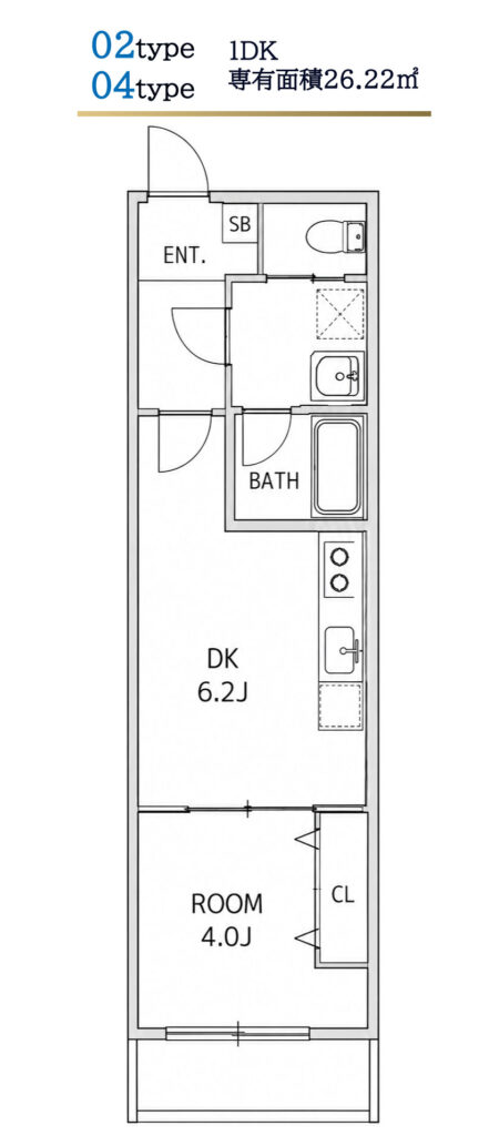 Aタイプ 2階・4階 間取り図