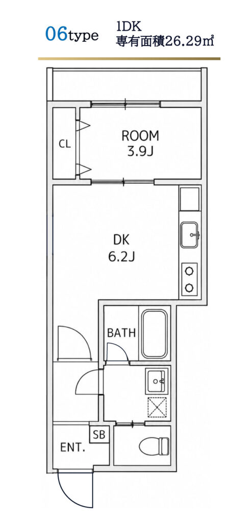 Aタイプ 6階 間取り図