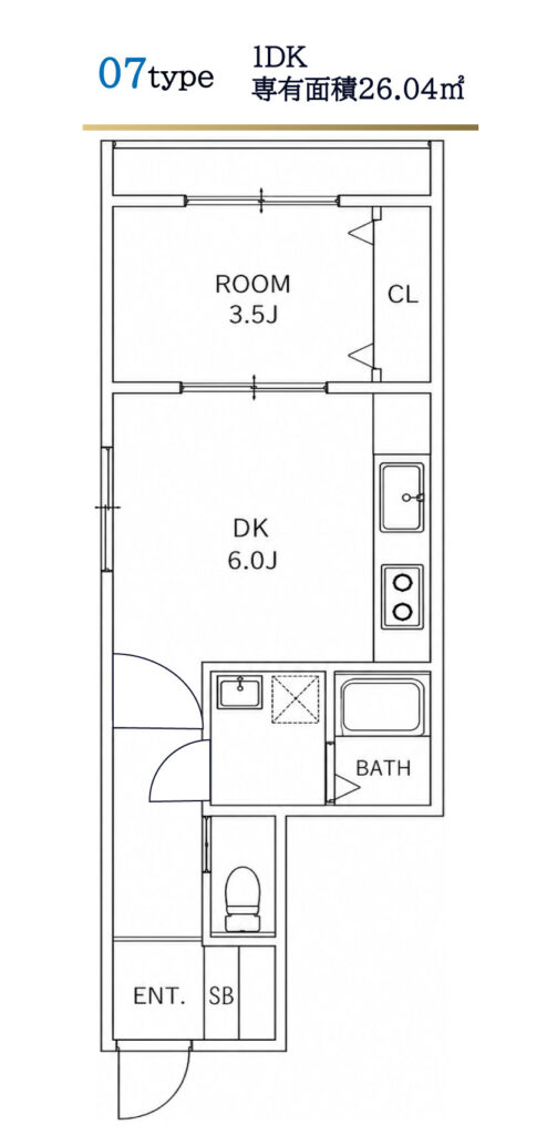 Aタイプ 7階 間取り図